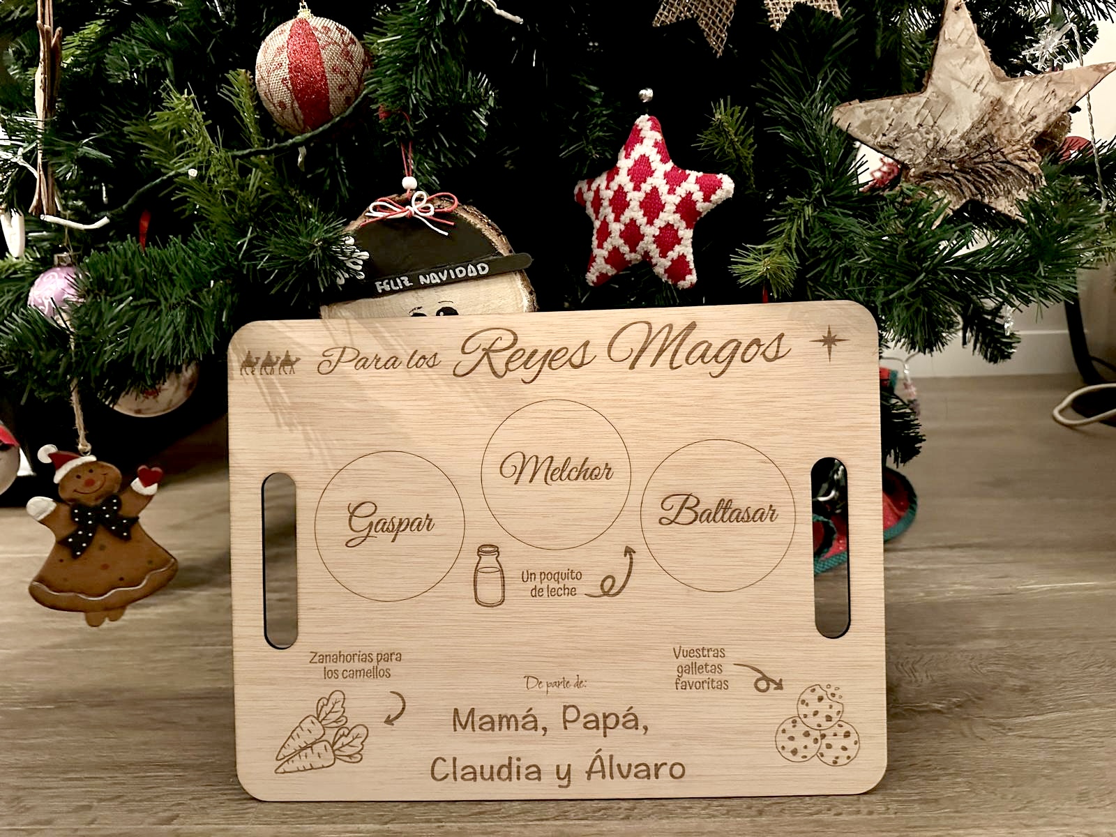 Bandeja personalizada para Papá Noel y los Reyes Magos